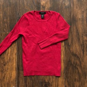 Ribbed 3/4 sleeve sweater